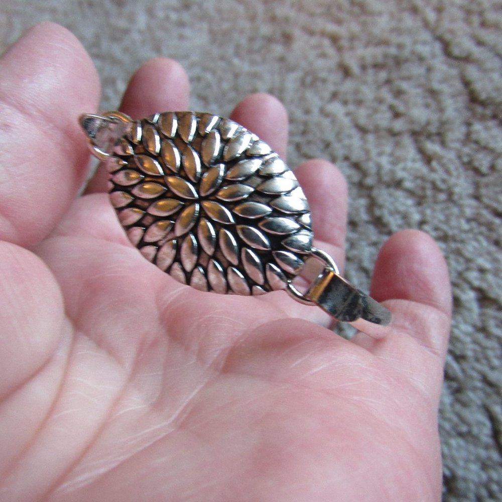 Vintage Silver Metal Cuff Bracelet
